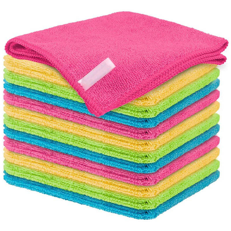 12er-pack Mikrofaser-küchentücher Und Geschirrtücher – 30 X 30 Cm, Waschbare Reinigungstücher