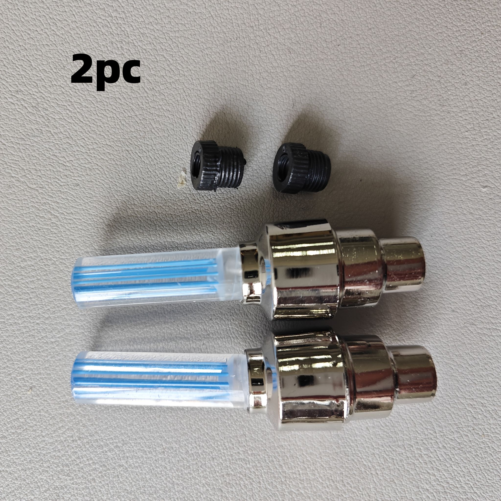 2-teiliges Led-rad- Und Ventillicht-set, Mehrfarbige Speichenlichter Mit Geisterkopf Für Mehr Sicherheit Beim Fahrradfahren In Der Nacht