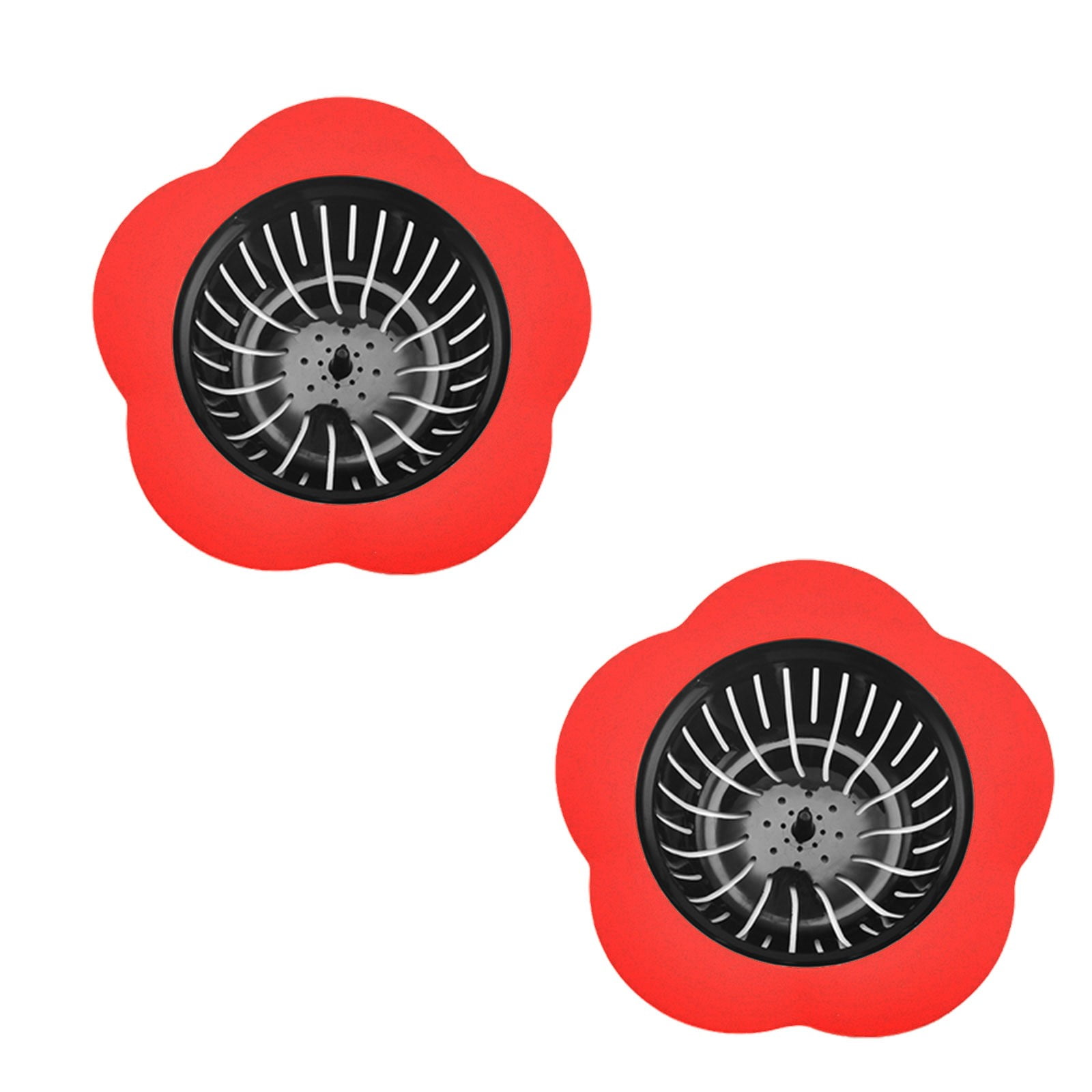 2er-pack Küchenspülen-abflusssieb, Roter Abflussstopfen, Küchenspülenfilter, Haushalts-küchenspülenfilter.