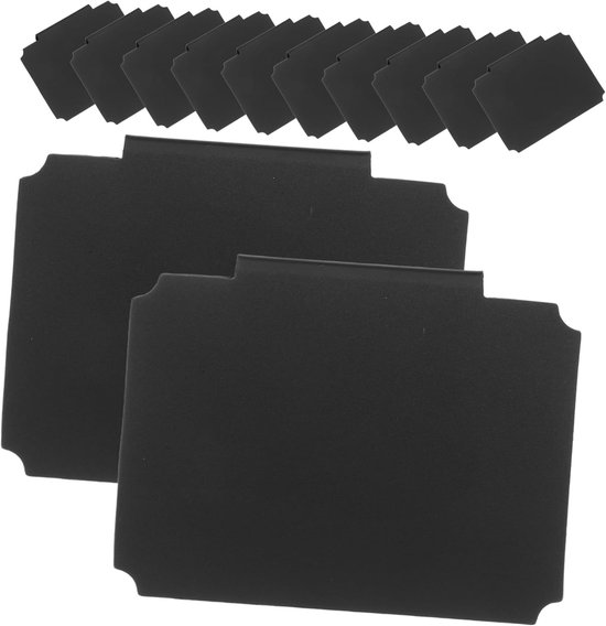 12 Stück, Etiketten, Korbetiketten Mit Clip, Abnehmbare Regaletiketten, Tafeletiketten, Etikettenhalter, Regaletiketten, Pvc-etiketten, 9 X 7 Cm, Schwarz