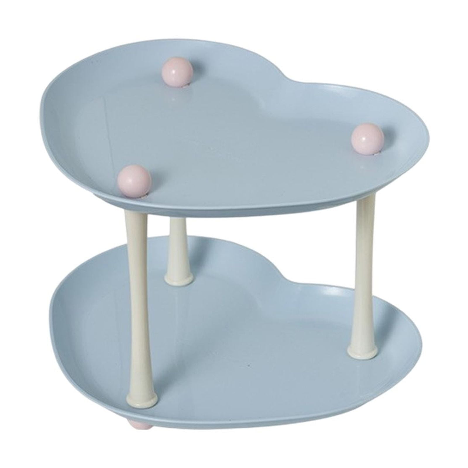 Doppelstöckiges Eckregal Für Die Arbeitsplatte, Acryl-regal Für Die Badezimmer-arbeitsplatte, Blau, Geschikt Voor Skincare And Cosmetics