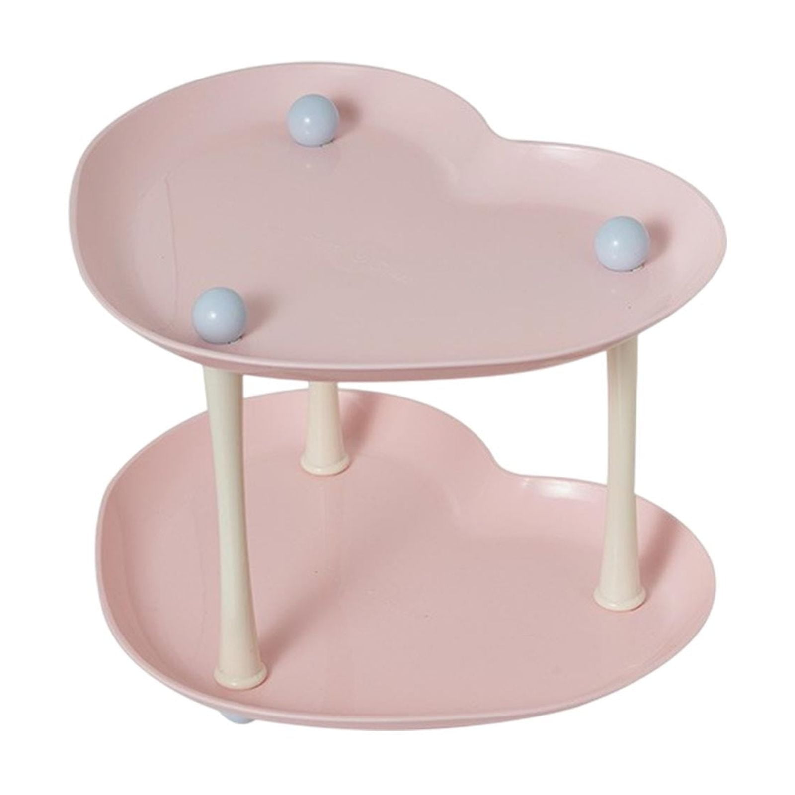 Doppelstöckiges Eckregal Für Die Arbeitsplatte, Acryl-regal Für Die Badezimmer-arbeitsplatte, Rosa, Geschikt Voor Skincare And Cosmetics