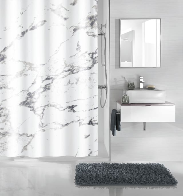 Duschvorhang Marble anthrazit, 180x200 cm Duschvorhänge - Kleine Wolke