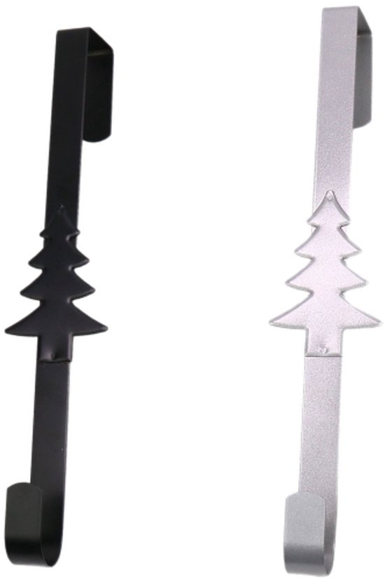 2er-pack – Kranzhaken – 38 Cm – Metall – Für Weihnachts-, Oster-, Halloween- Und Herbstkränze – Weiß & Schwarz