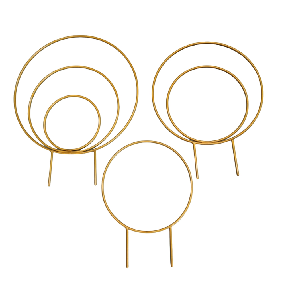 Ein Set Aus 3 Runden Kletterpflanzenständern Mit Metallrahmen, Geeignet Für Topf-efeu, Stützgerüste Für Den Außenbereich.