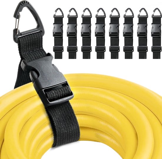 Verlängerungskabelhalter Und Organizer Mit Verstellbaren Dreiecksklemmen, Werkstattorganisation, 8-teiliges Set, Fluoreszierend Grün, 43 Cm (17 Zoll)