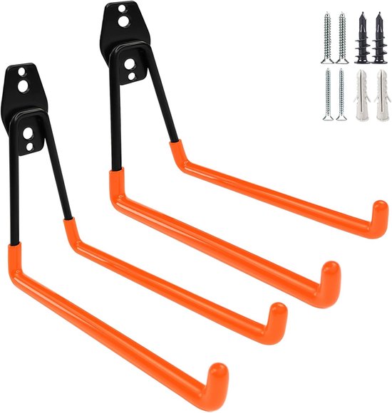 Haken - Handtuchhaken - 7,5 Zoll Lange, Robuste Garagenhaken Zur Wandmontage Und Zum Aufhängen Von Gartengeräten, Schläuchen, Leitern Und Mehr.