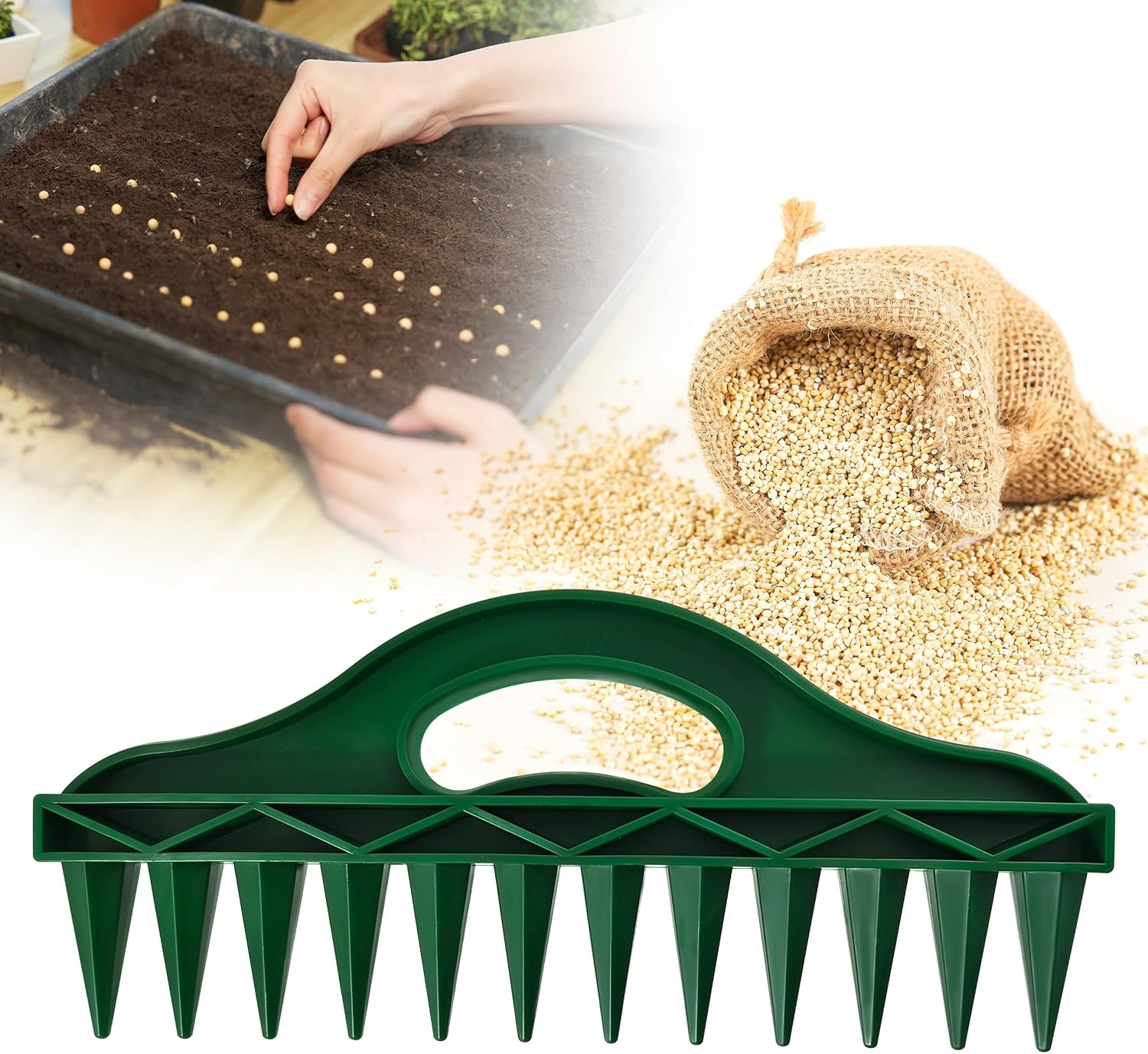 Präzises Handwerkzeug Zum Aussäen Von Saatgut – Ergonomischer Gurt Für Gemüse, Blumen Und Kräuter – Parallelreihen – Perfekter Abstand