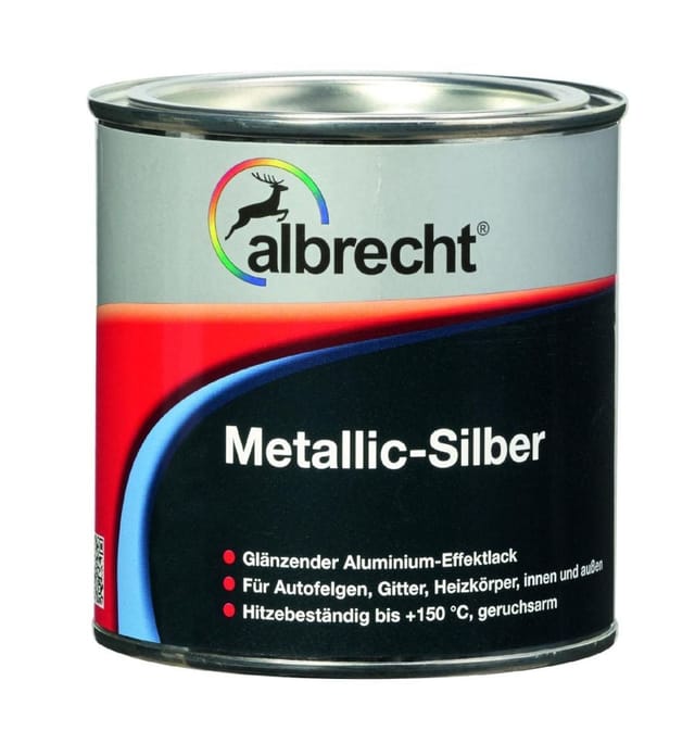Albrecht - Metallic-Silber 375 ml silber Lack Effektlack Speziallack Innen Außen