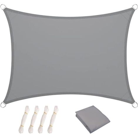 Multifunktionales Sonnensegel Für Terrassen, Schwimmbäder, Balkone Und Gärten – Verstärkter Sonnenschutz – 2x3m (grau)