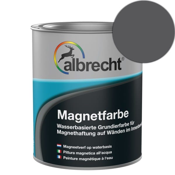 Albrecht - Magnetfarbe 750 ml dunkelgrau matt magnethaftend Tafel Wand Innen