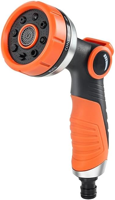 Hochdruckreiniger Für Gartenschläuche, Sprühdüse Typ 8 Mit Einstellbarer Wasserdurchflussregelung Für Autowäsche Und Garten – Orange