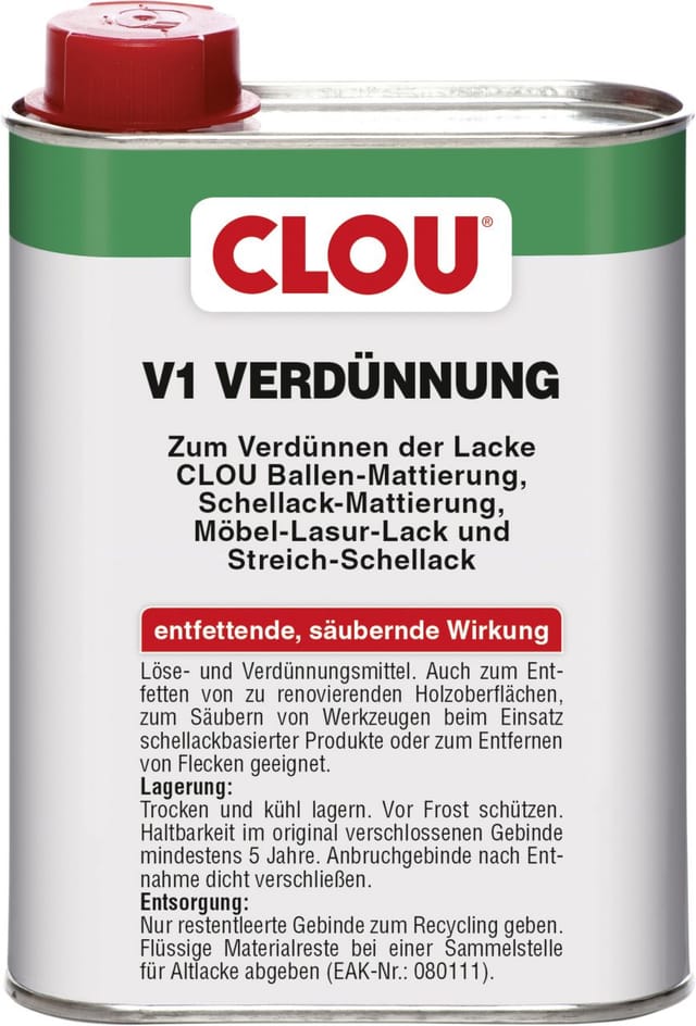 Clou - Verdünnung V1 250 ml Verdünner
