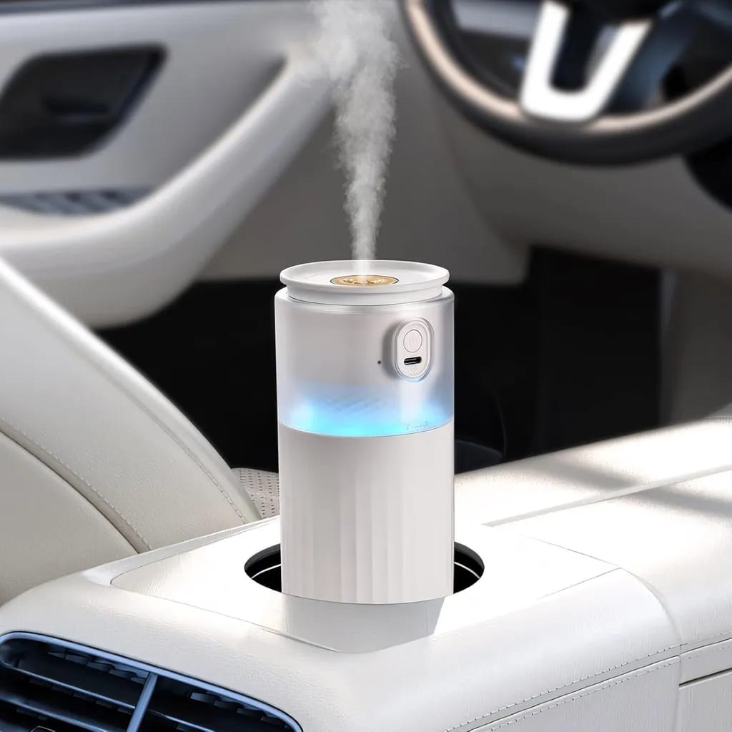Tragbarer Mini-luftbefeuchter, Kleiner Auto-luftbefeuchter Mit Kaltnebel Und Nachtlicht, Leiser Kaltnebel-luftbefeuchter (28 Dezibel).