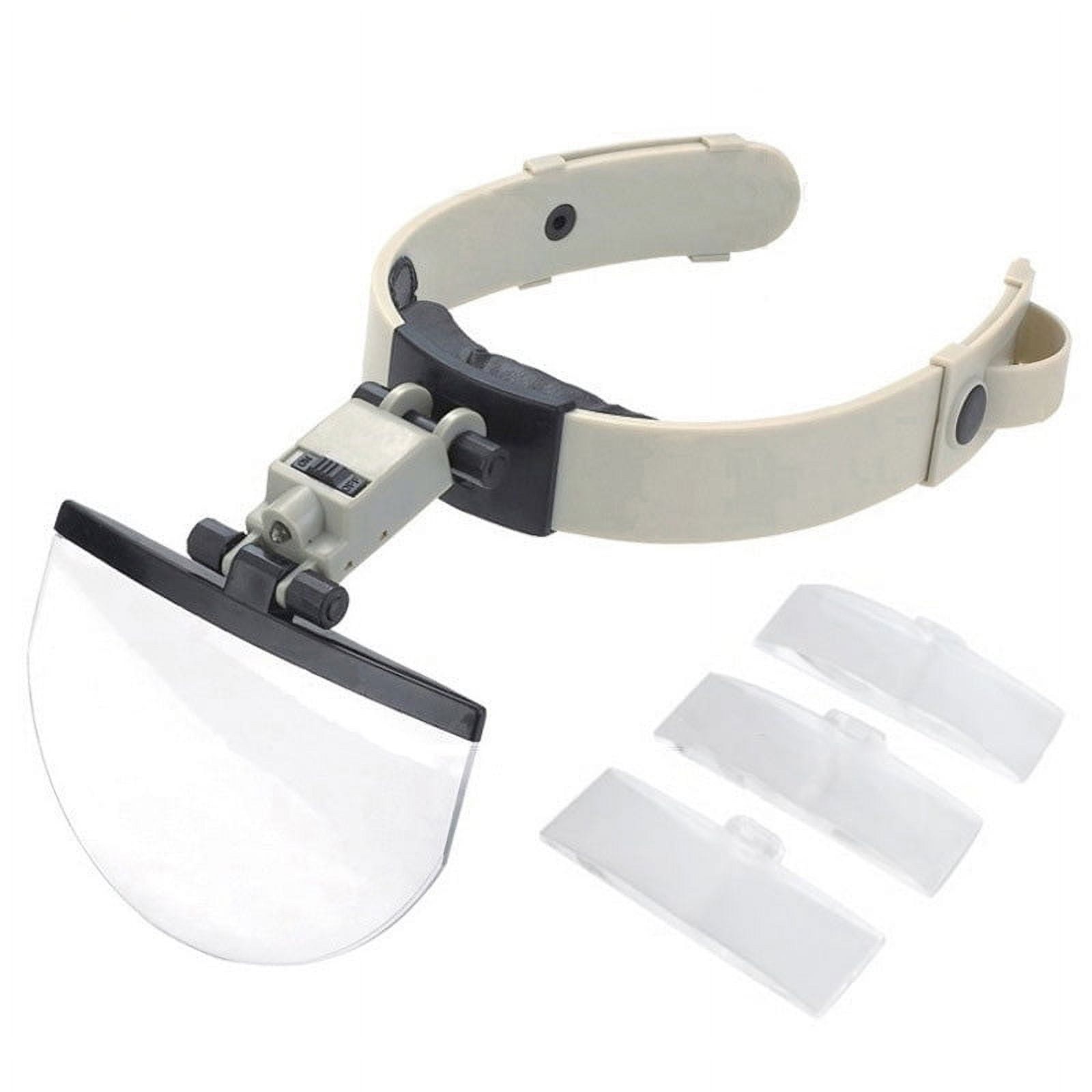Led-kopfbandlupe – 4 Linsen (2x, 3,8x, 4,5x, 5,5x) – Freihändiges Kopfband Mit Led-beleuchtung – Zum Lesen Und Für Präzise Arbeiten
