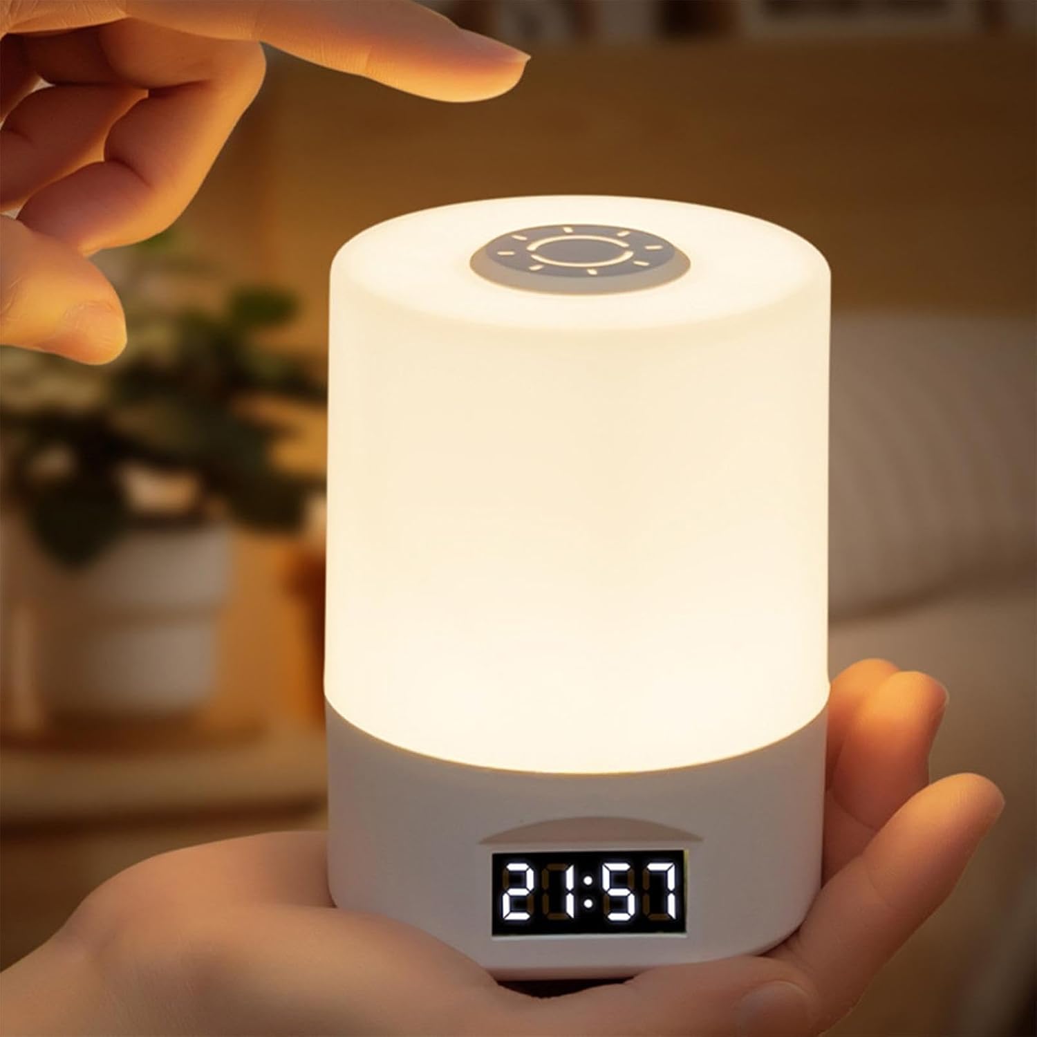 Led-leuchten, Nachtlichter, Schreibtischlampen, Wiederaufladbare Beleuchtung, Dreifarbiger Farbwechsel, Augenschonend, Schlafzimmerleuchten, Nachttischlampen (weiß).