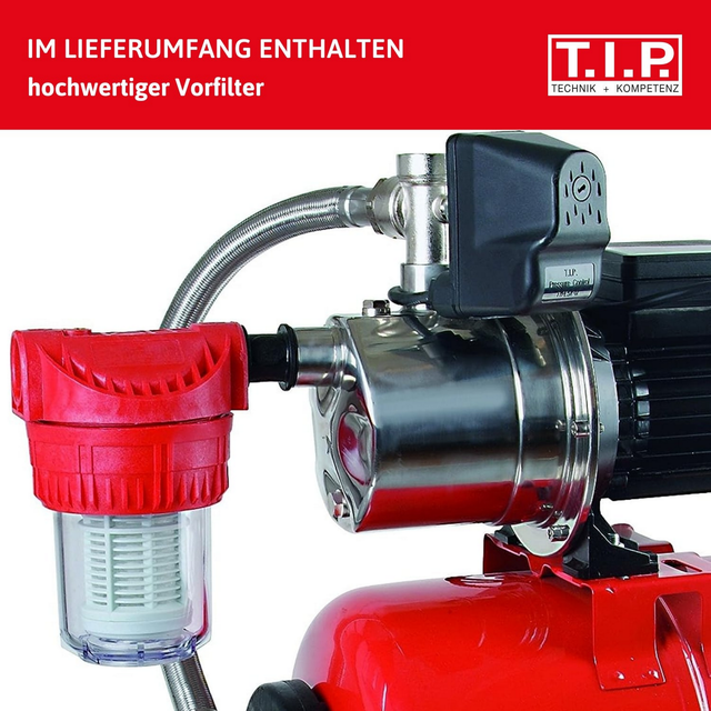T.i.p. - Hauswasserwerk hww 1000/25 Plus f 800 Watt Edelstahl Pumpe bis 3.300 l/h