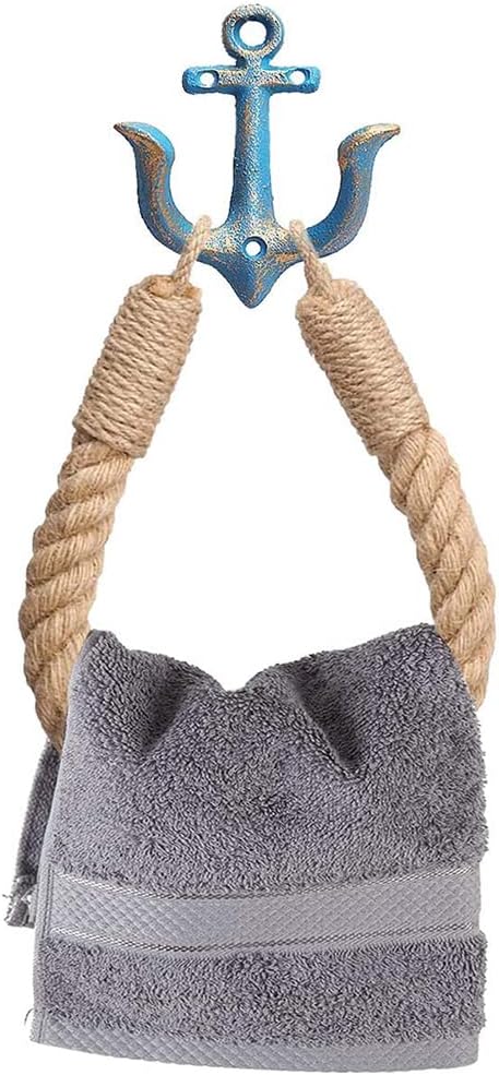 Vintage-toilettenpapierhalter – Industrieller Toilettenpapierhalter Aus Metall Im Seil-/badezimmeranker-design