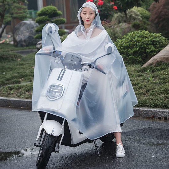 Regenmantel Für E-bikes, Fahrradregenmantel, Transparenter Pvc-regenmantel Für Erwachsene, Doppelkrempiger Poncho, Regenbekleidung, Größe 4xl