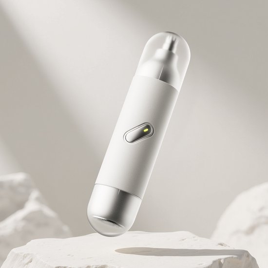 2-in-1 Tragbarer Elektrischer Nasen- Und Ohrhaartrimmer Mit Integrierter Lampe