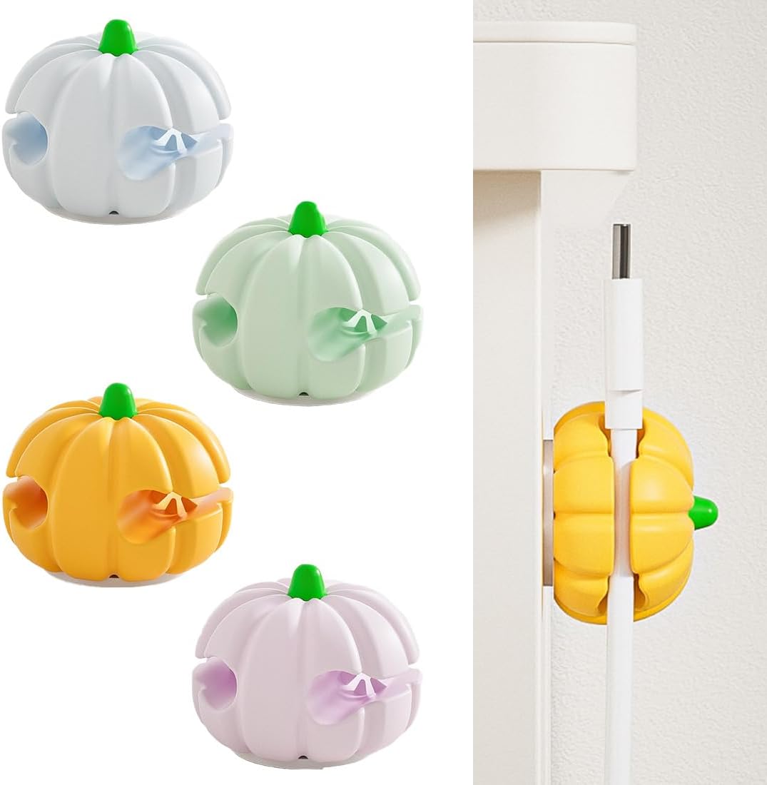 Set Mit 4 Kabelclips – Magnetischer Kabelorganizer – Kabelorganizer Mit Selbstklebender Rückseite – Magnetische Kabelclips – Kabelhalter