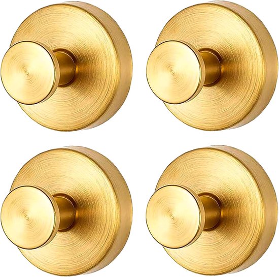 4er-pack Robuste, Goldene Wandhaken Mit Vakuumsaugnäpfen Für Handtücher Und Bademäntel