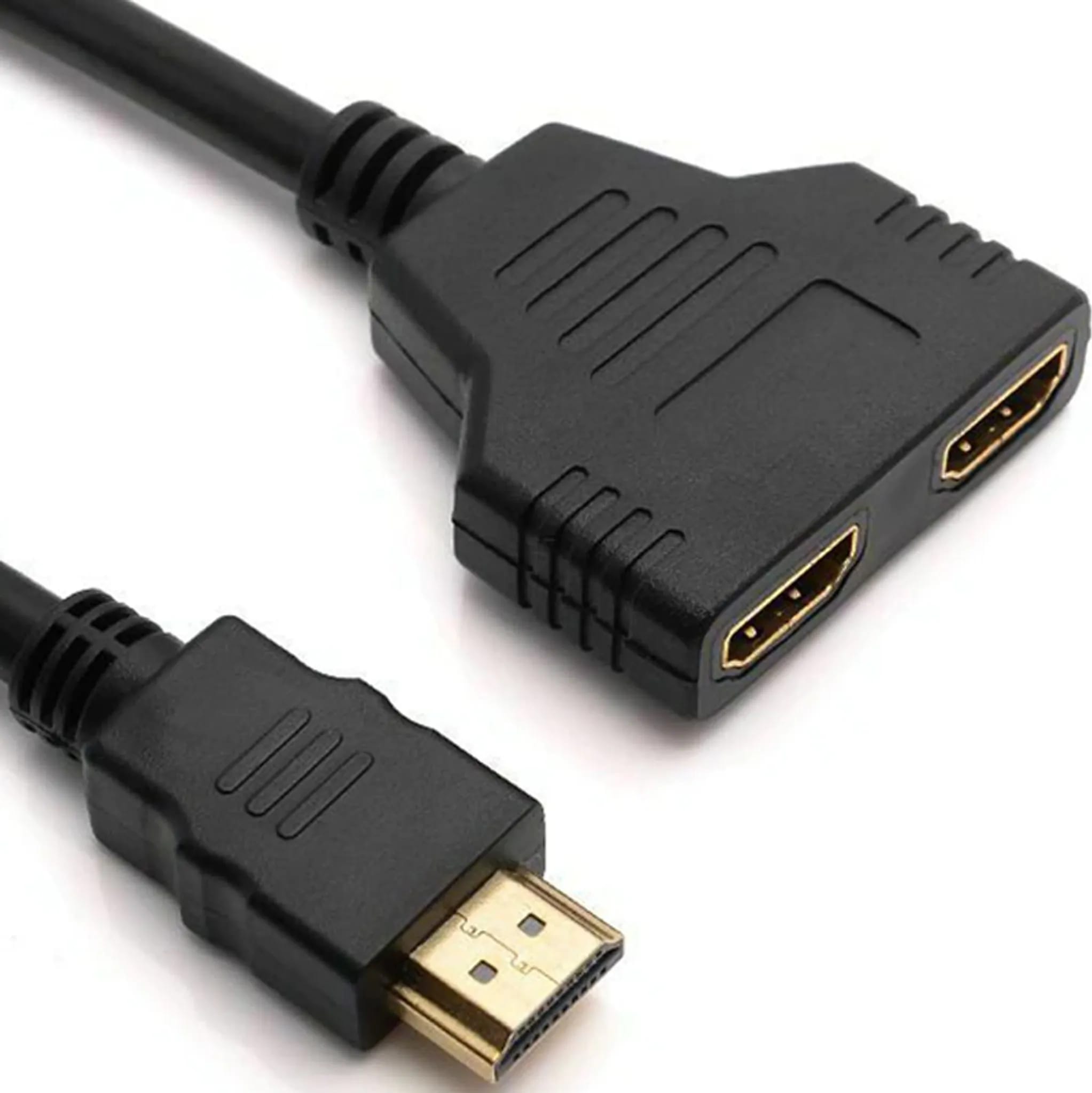 Hdmi-splitter (1 Eingang, 2 Ausgänge) Für Zwei Monitore (1080p), Dual-display-kopierkabel-adapter-konverter-splitter