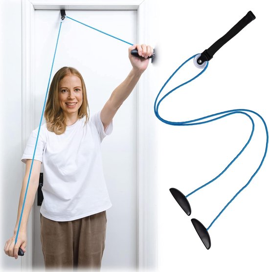 Rehabilitationstrainingsgerät – Schultertrainer – Schultertrainer Mit Seilzügen – Seillänge 200 Cm – Pvc-material – Blau