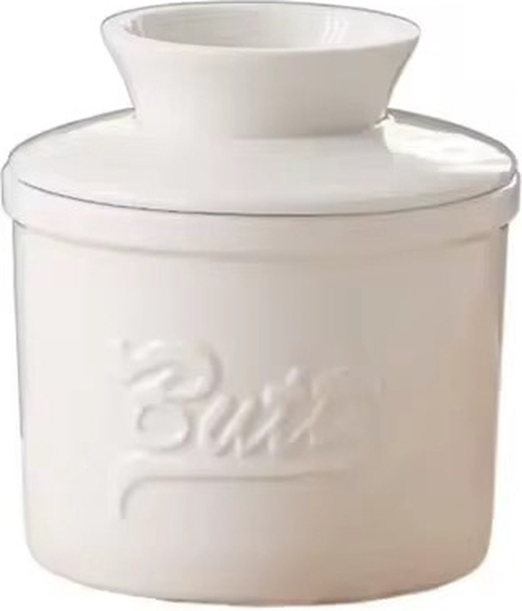 Geschenk Für Die Küche – Küchenaccessoires – Küchenhelfer – Weiße Butterglocke – Butterdose – Buttertopf – Wassergekühlte Butterdose Mit