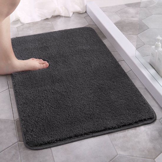 Badematten – Rutschfeste Duschmatte, 50 X 80 Cm, Rutschfeste Badematte Mit Wasserablauf, Weiche Pvc-badematte Fürs Badezimmer, Schnelltrocknend, Schwarz