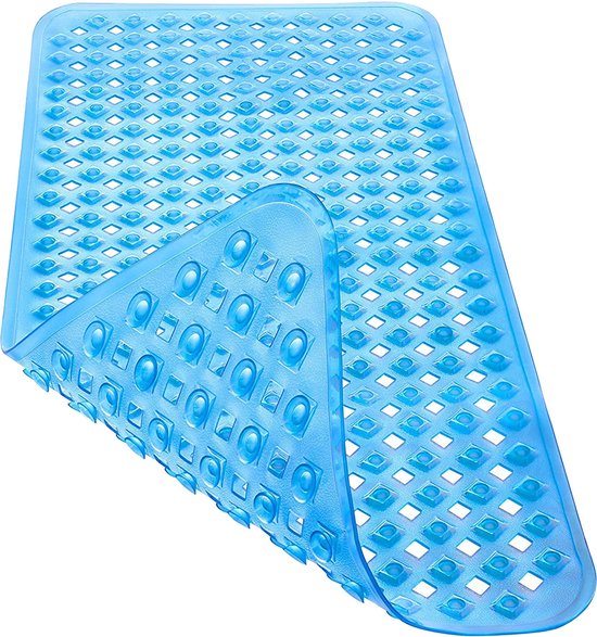 Rutschfeste Badematte – [88 X 40 Cm] 100 % Bpa-frei – Rutschfeste Matte Für Die Badewanne – Schimmelresistent – Maschinenwaschbar – Blau