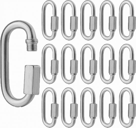 M5 Schnellkupplungsring – Edelstahl-kettenverbinder – 16 Stück Pro Packung