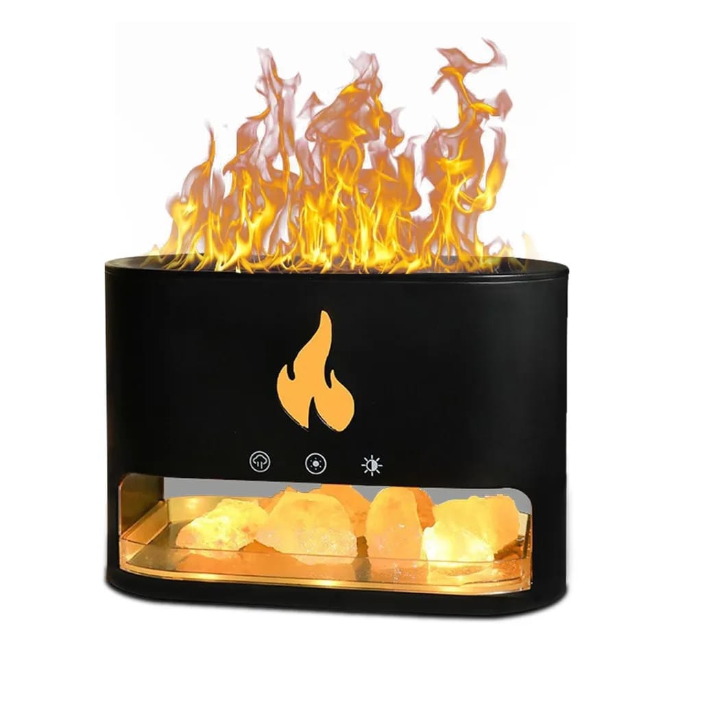 Luftbefeuchter, Flammenaroma-diffusor, Zerstäuber Mit Flammeneffekt-timer, 250-ml-wassertank Und 4 Farboptionen.