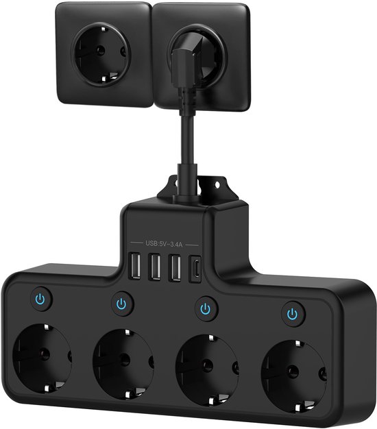 Stecker, Steckdosenleiste, Wandsteckdose, Usb-anschluss, Adapter Mit Separatem Schalter Und Kontrollleuchte, Kurzes 4-poliges Kabel, Usb-verlängerungskabel, Steckdose