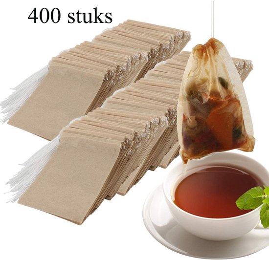 400er-packung Biologisch Abbaubare Leere Teebeutel – Ultrafeine Filterpapierbeutel Für Losen Tee Und Kräuter