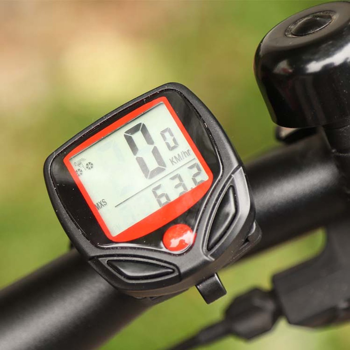 Fahrradcomputer Mit Lcd-bildschirm, Kilometerzähler Und Geschwindigkeitsmesser