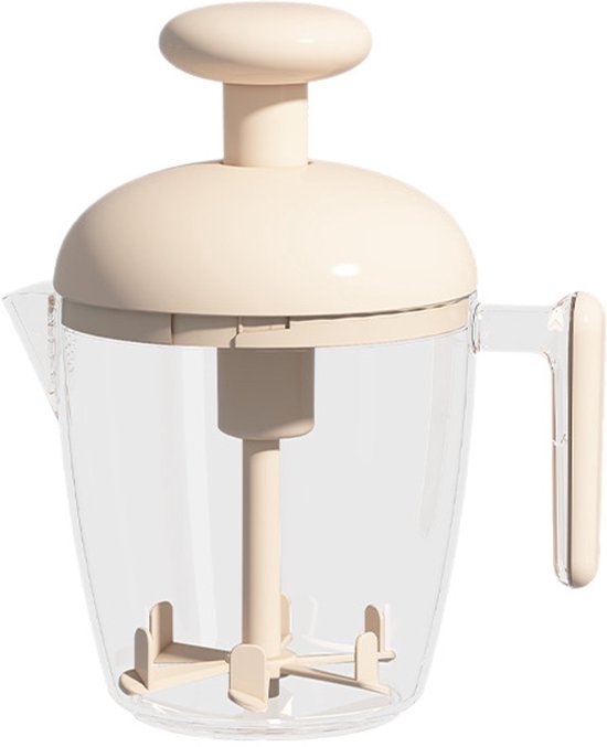 Manueller Schneebesen Mit Eierbecher, Multifunktionaler Handmixer, Schlägt, Rührt Und Vermischt Mühelos Eier, Milchschaum Usw. (weiß)