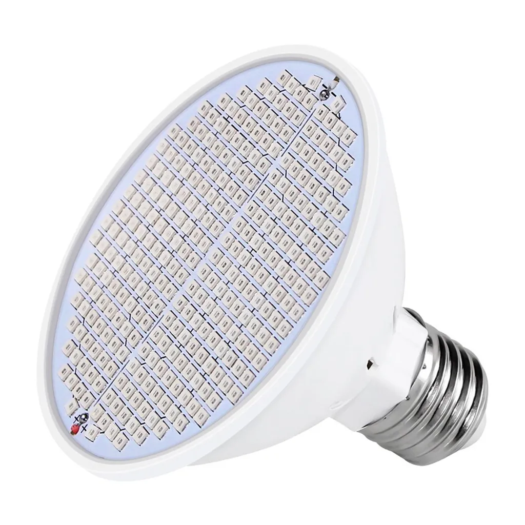 E27 Led-pflanzenleuchte, 300 Leds, Rotes Und Blaues Lichtspektrum, 18 Watt, Geeignet Für Das Pflanzenwachstum In Innenräumen, Blumen, Gemüse Und Sukkulenten.