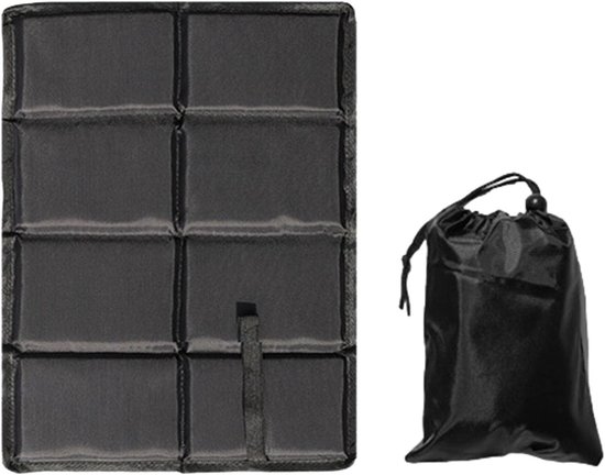 Faltbares, Isolierendes Outdoor-sitzkissen – 2er-set – Kindersitzkissen – Wasserdichte Spielmatte – Gehhilfe – Schwarz
