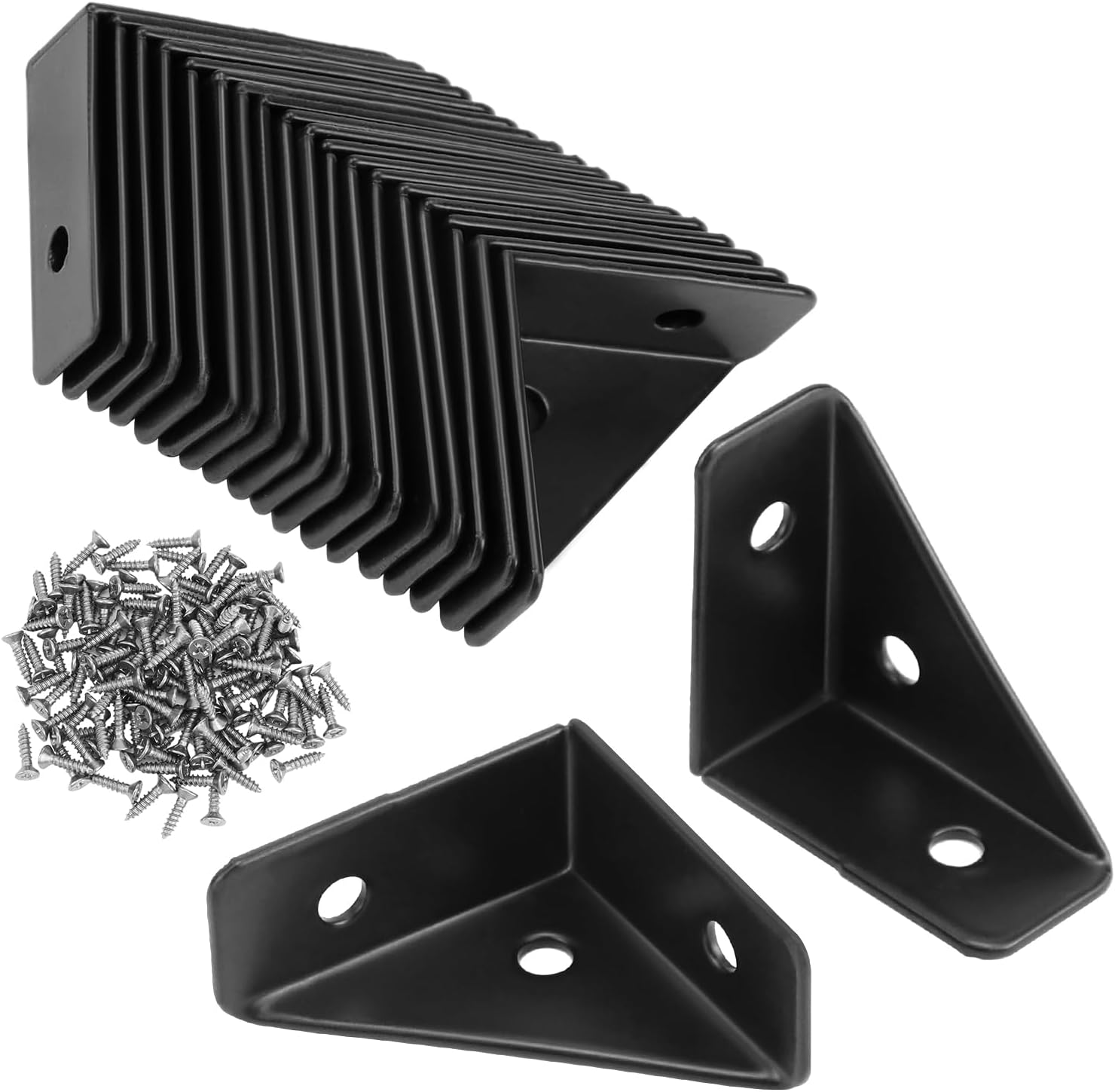 20er-packung Eckwinkel 38 Mm X 38 Mm, Geeignet Für Nachttische, Tische Und Möbel - Feste Stahlwinkel