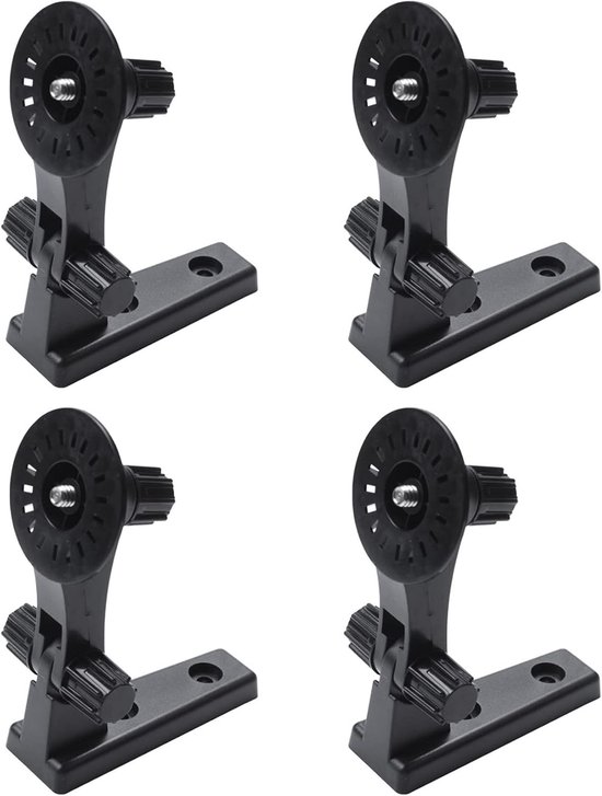 Kamera-wandhalterung – Montagehalterung – Heimüberwachung – 180° Verstellbar – 4-teiliges Set – Schwarz