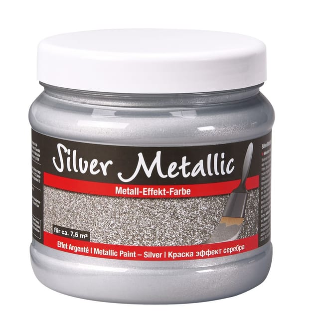 Effekt Lasur 750 ml,Silver Metallic Struktur- & Effektfarbe - Decotric