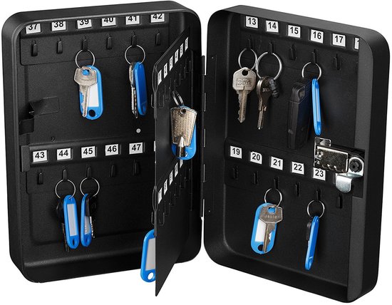 Schlüsselsafe Für Haus- Und Autoschlüssel, Universeller Wandschlüsselsafe, Schlüsselverwaltung, Schlüsselsafe (farbe 1-48 Schlüsselpositionen, Inklusive 20 Schlüsselanhängern).