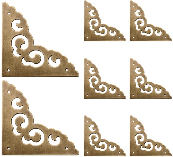 Messing-verstärkungsbleche – Dekorativ Und Funktional – 8-teiliges Set – Metall