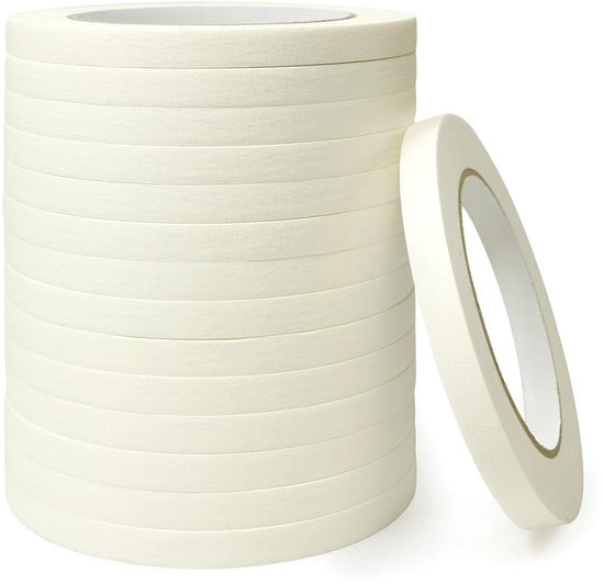 15 Rollen Abdeckband, 10 Mm X 50 M, Lösungsmittelfreies Universal-abdeckband Für Maler- Und Dekorationsarbeiten, Leicht Und Rückstandsfrei Entfernbar