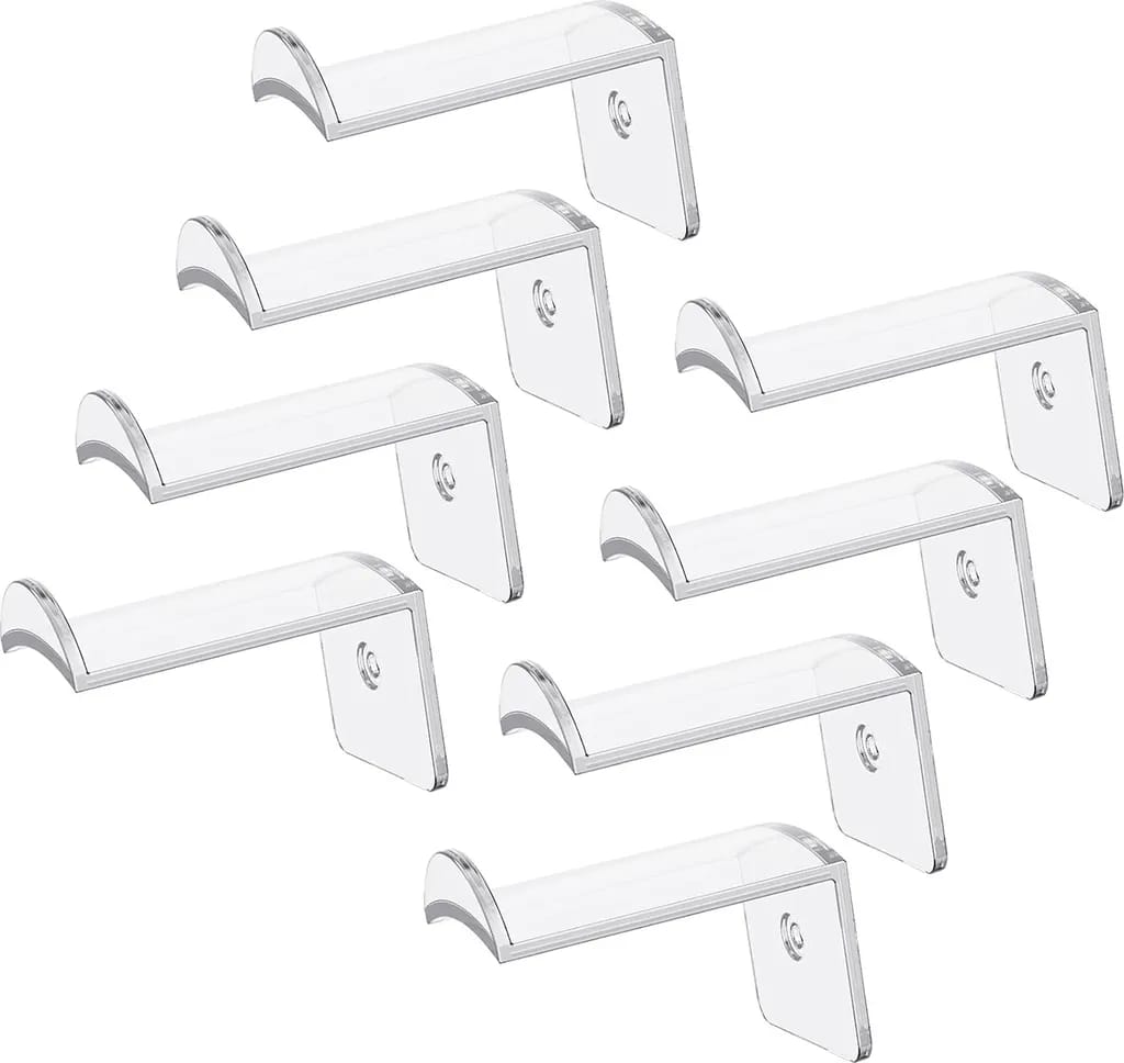8-teiliges Cowboyhut-hakenhalter-set, Einfach Zu Montieren, Starker Klebstoff, Wandmontierter Hutständer (transparent).