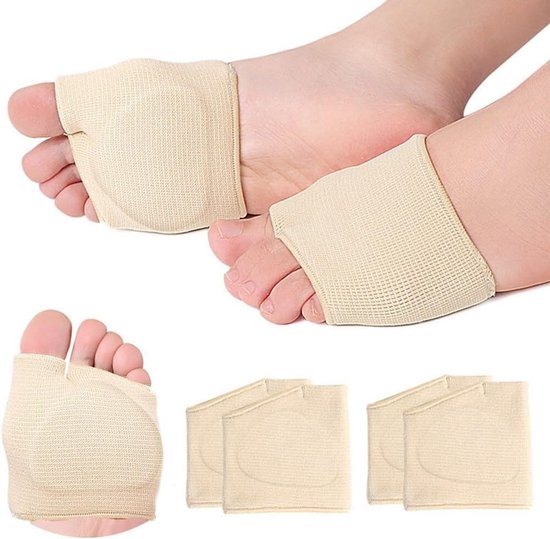 Schutzgelpolster Für Den Vorfuß – Professionell, Weich, Schmerzlindernd, Elastisch, Rutschfest, Hallux Valgus, Mittelfuß – 2er-packung