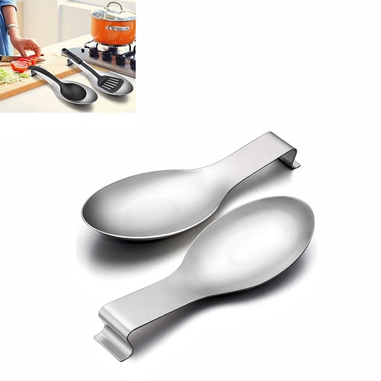 8-teiliges Set Aus Edelstahl-löffel- Und Pfannenwenderhalter Für Küchenarbeitsplatten Und Herdplatten (24,89 Cm X 9,65 Cm, Silber)
