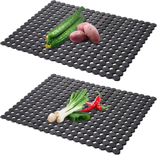 Zweiteiliges Spülbeckenmatten-set - 40 X 30 Cm, Verstellbare Größe, Zuschneidbar, Pvc-material, Geeignet Für Küchenspülen.