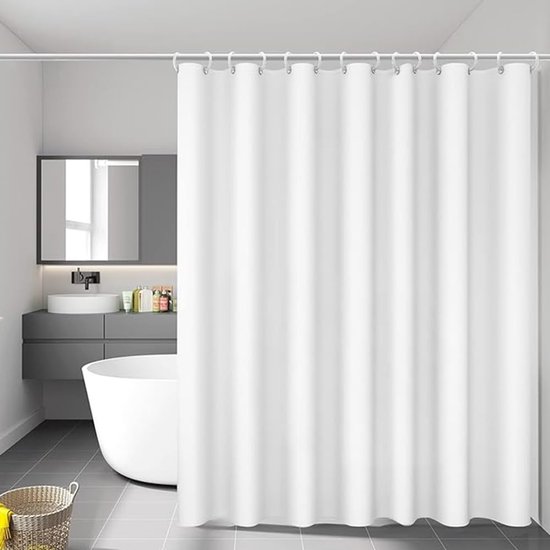 Duschvorhang Mit Beschwertem Saum – Schimmelresistent – Einteilig – 180 X 200 Cm – Polyester